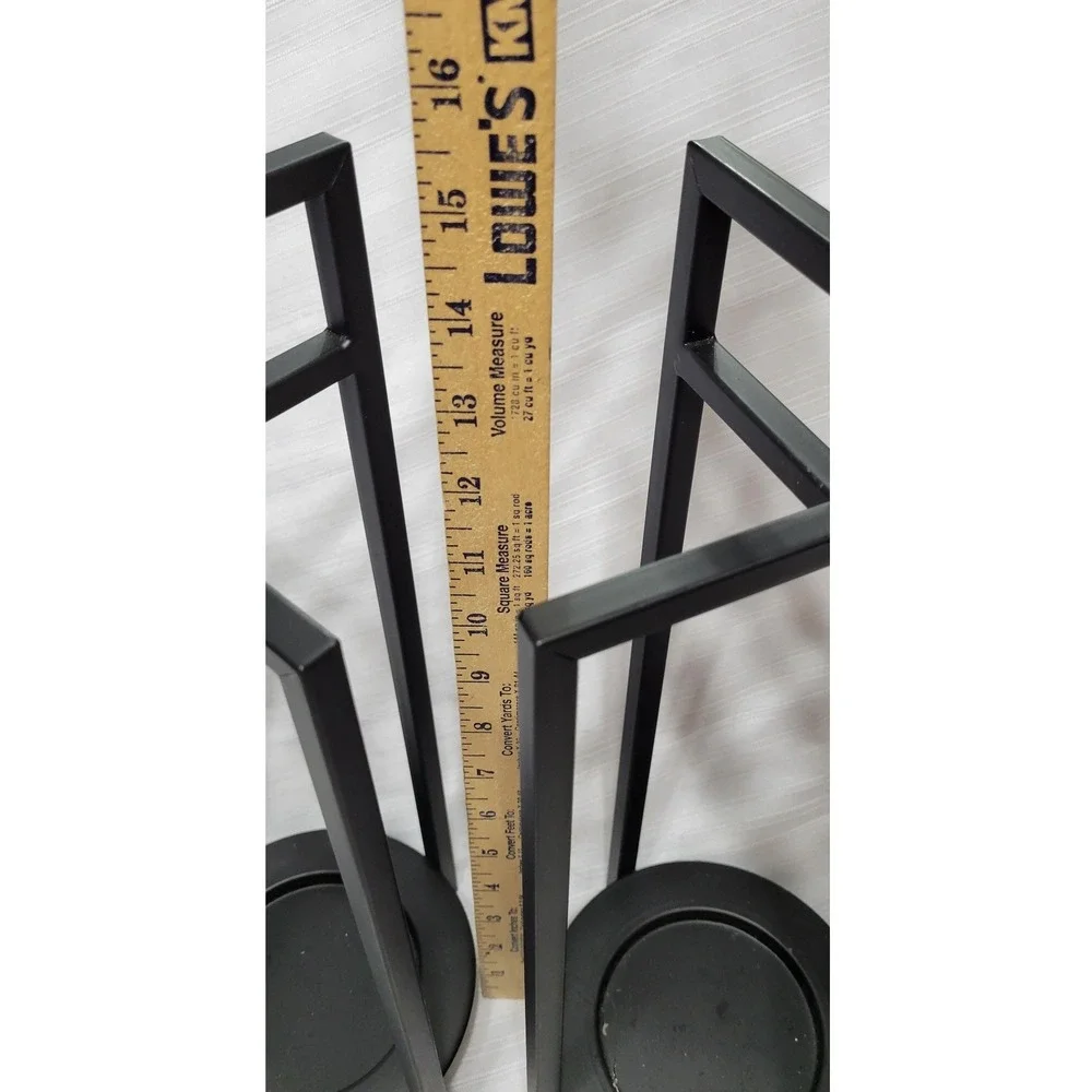 Modern Candle Holders Geometric Set of 2 Minimalist 15